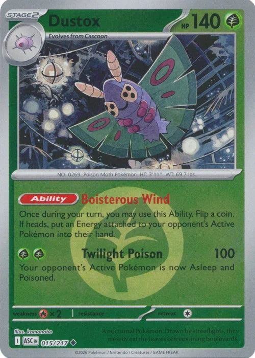 Ascended Heroes Dustox #015/217 Reverse Holo