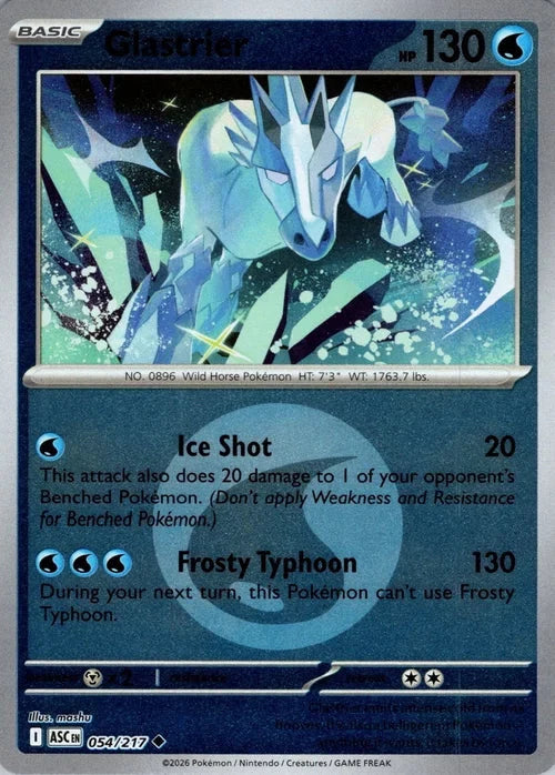 Ascended Heroes Glastrier #054/217 Reverse Holo