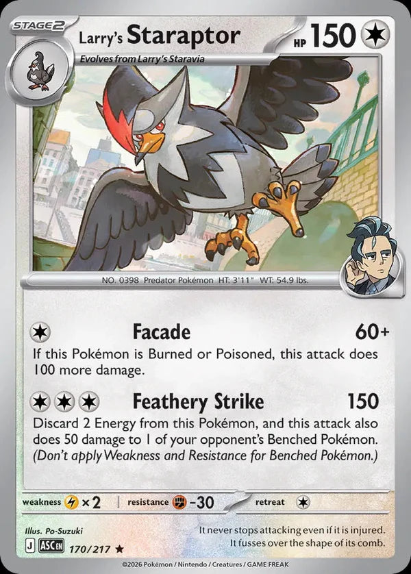 Ascended Heroes Holo Larry’s Staraptor #170/217