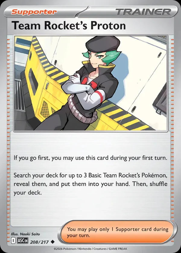 Ascended Heroes Team Rocket's Proton #208/217