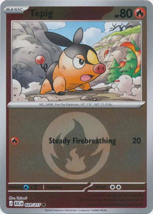 Ascended Heroes Tepig #029/217 Reverse Holo