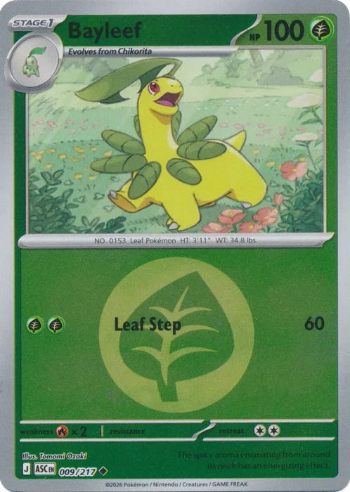 Ascended Heroes Bayleef #009/217 Reverse Holo