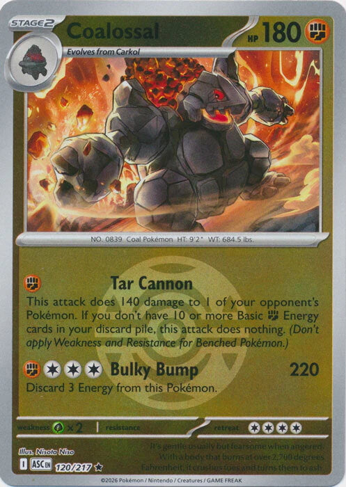 Ascended Heroes Coalossal #120/217 Poké Ball Reverse Holo