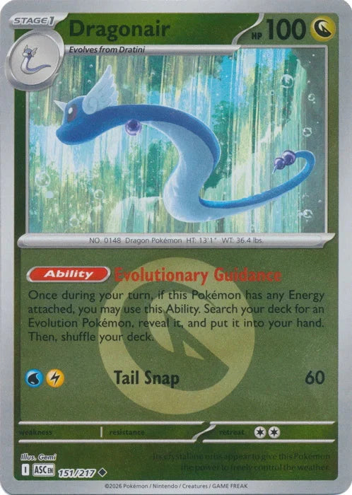 Ascended Heroes Dragonair #151/217 Reverse Holo
