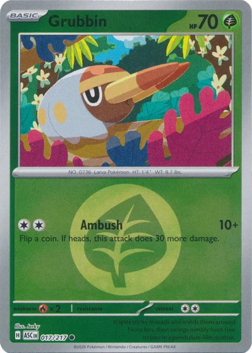 Ascended Heroes Grubbin #017/217 Reverse Holo