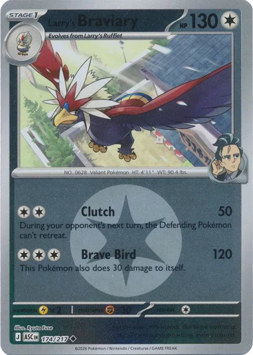Ascended Heroes Larry’s Braviary #174/217 Reverse Holo
