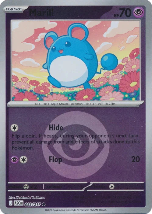 Ascended Heroes Marill #083/217 Reverse Holo