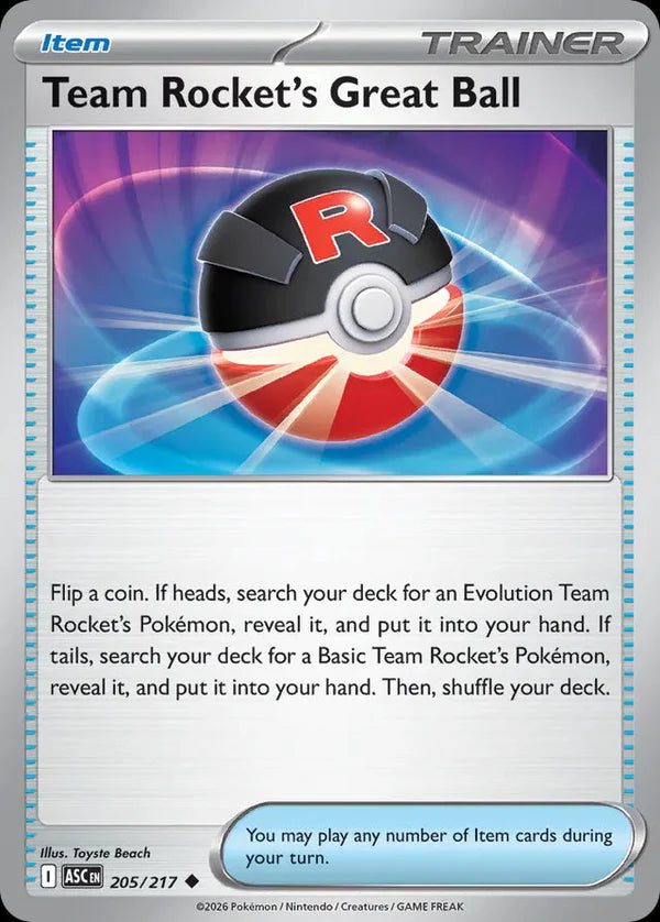 Ascended Heroes Team Rocket's Great Ball #205/217