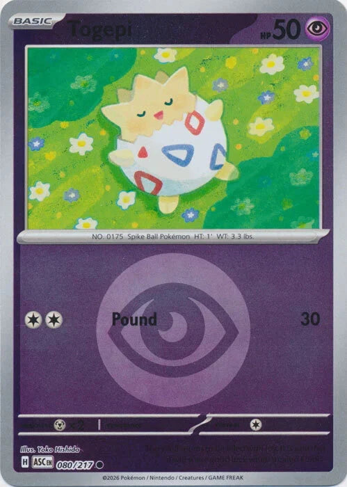 Ascended Heroes Togepi #080/217 Reverse Holo