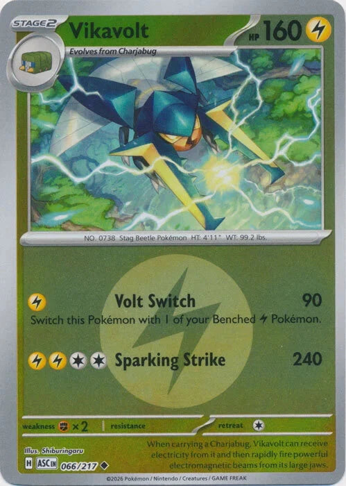 Ascended Heroes Vikavolt #066/217 Reverse Holo