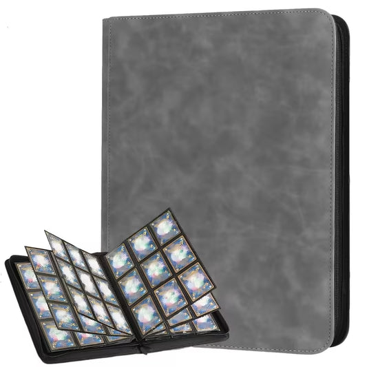 Binder Trading Card Game Grey Zipper