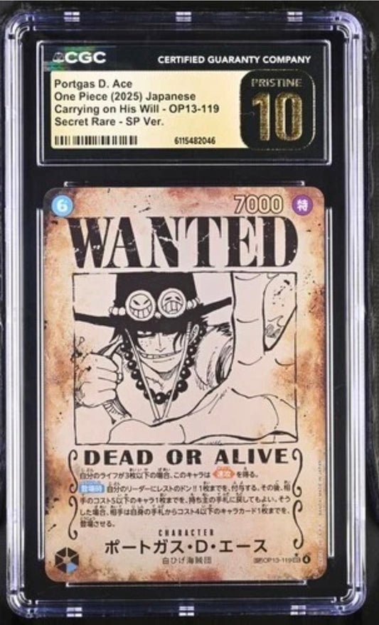 Portgas D. Ace OP13-119 SEC SP Pristine 10