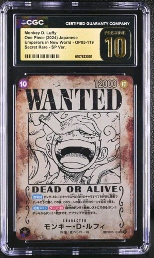 Monkey D Luffy OP05 119 Pristine 10